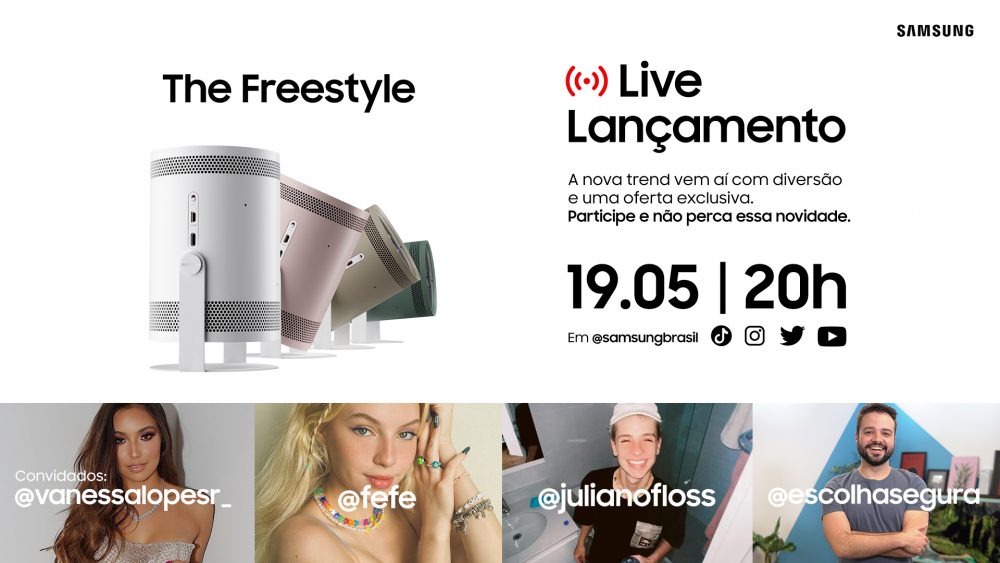 Samsung | Empresa inicia pré-venda do The Freestyle no Brasil com Live de lançamento