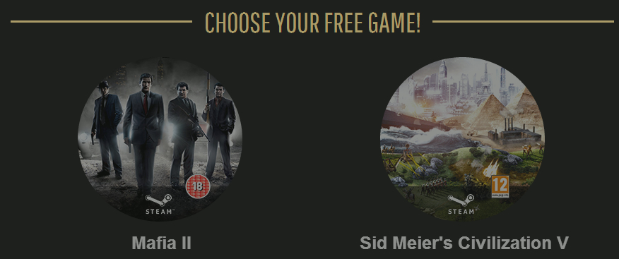 Receba “Civilization V” ou “Mafia 2” de graça!