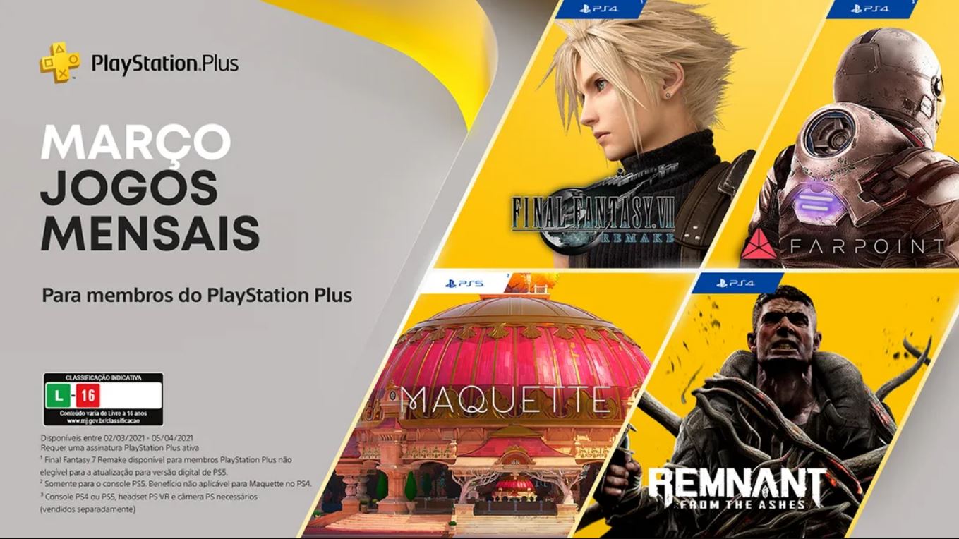 Sony | Revelados os jogos disponíveis aos assinantes Ps Plus de março