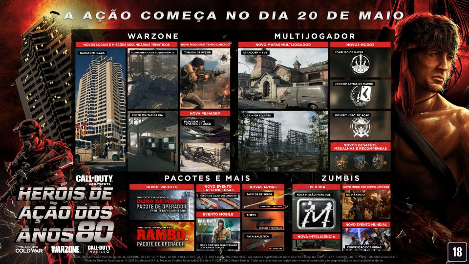 Activision | Personagens icônicos como Rambo e John McClane invadem a franquia Call of Duty