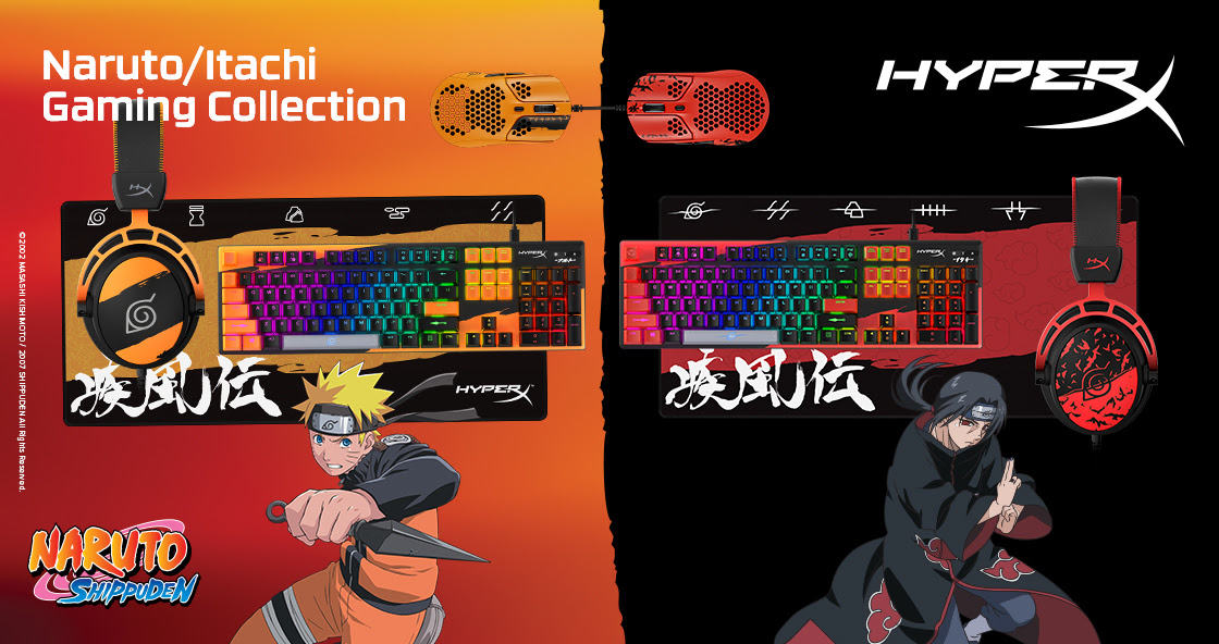 HyperX | Empresa anuncia edição limitada em colaboração com Naruto: Shippuden