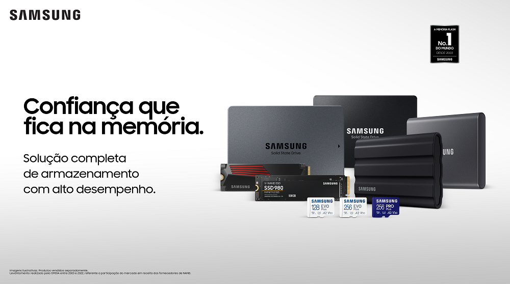 Samsung | Empresa lança dispositivos de memória e armazenamento pela primeira vez no Brasil