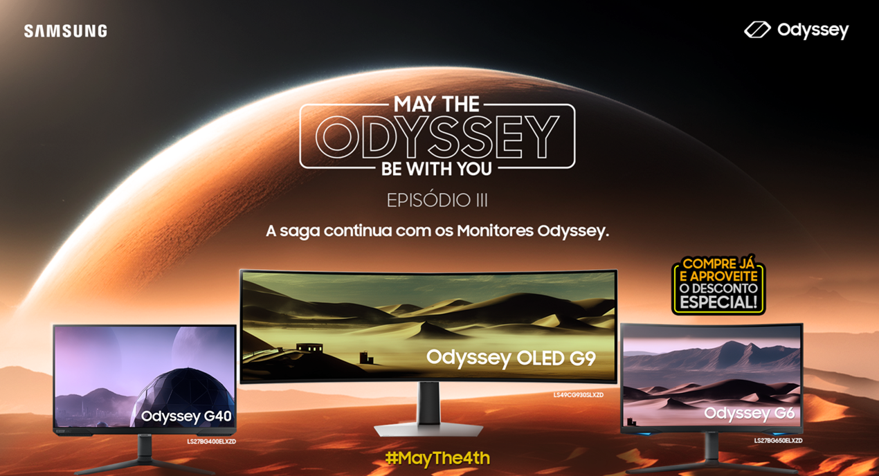 Samsung | Celebre o May the 4th Be With You com os monitores da linha Odyssey