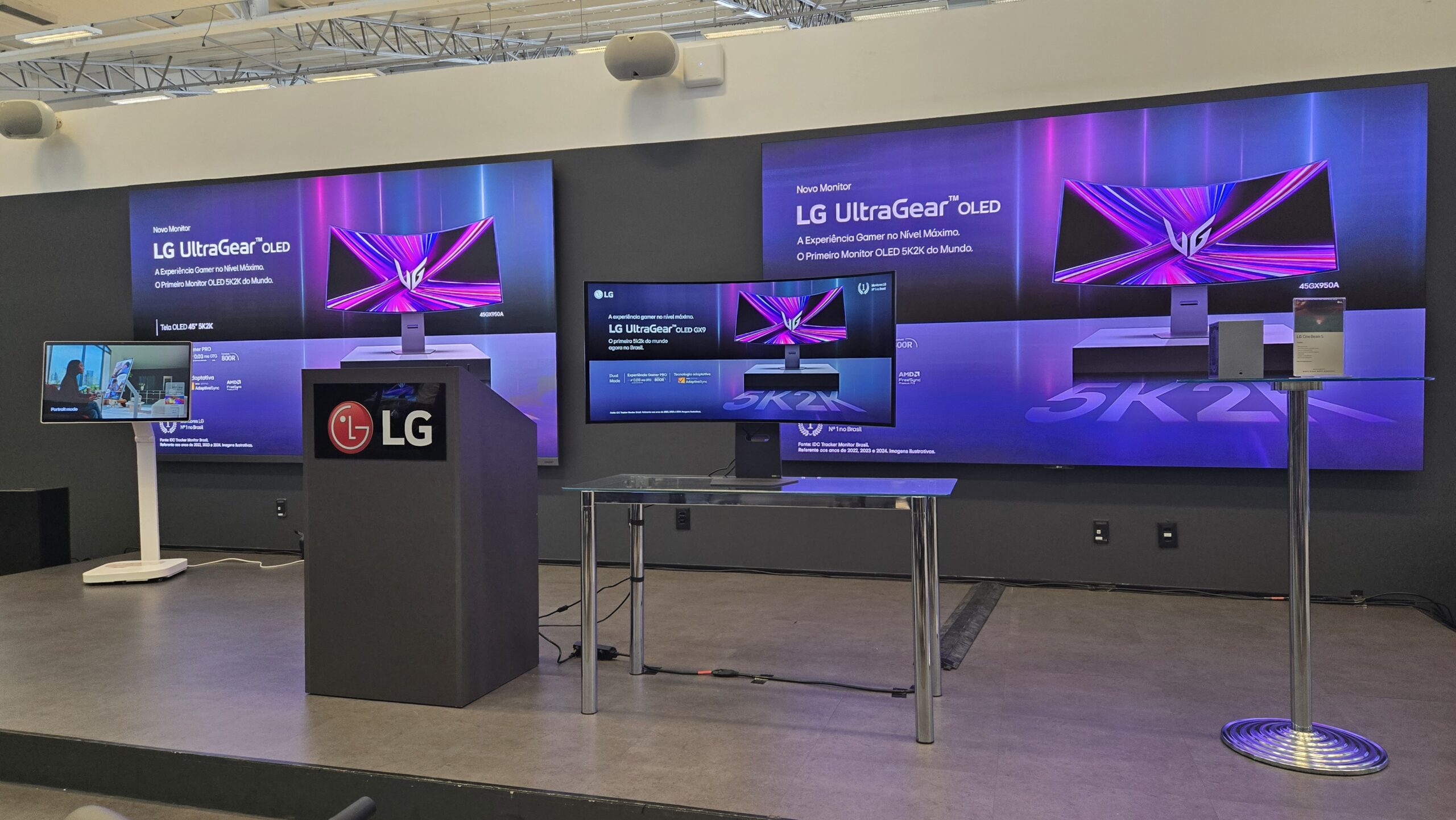 LG | Empresa apresenta tecnologia inovadora no lançamento dos monitores Smart Swing 4K e UltraGear GX9 OLED Curvo Dual Mode 5K2K