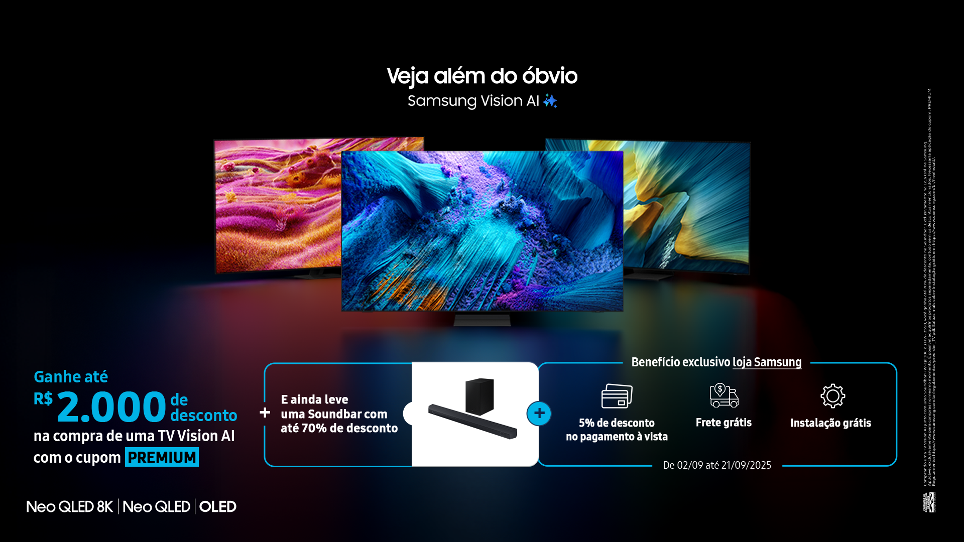 Samsung | Veja além do óbvio: pré-venda das novas TVs Vision AI oferece desconto exclusivo de até R$ 2 mil