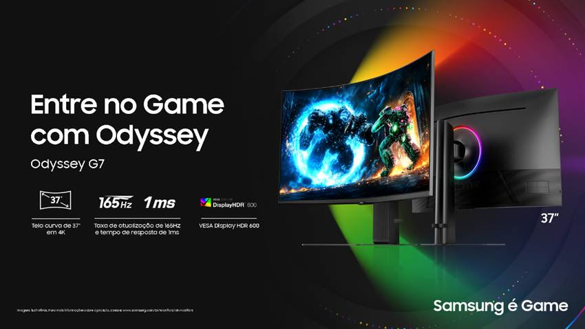 Samsung | Empresa anuncia oficialmente o Odyssey G7 no Brasil